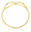 Anel Infinito Vazado De Ouro 18k Feminino E Delicado